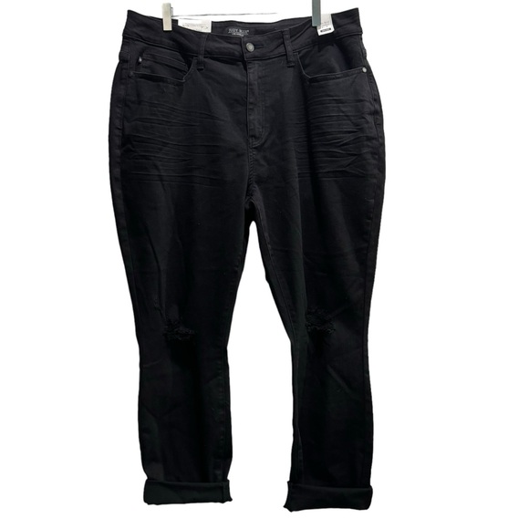 Judy Blue Black Mid-Rise Destroyed Slim FIT Jeans 
size 18W NWT - Picture 12 of 12